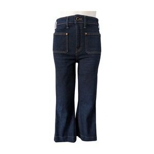 KHAITE Raquel High‎ Waisted Wide Leg Dark Wash Denim Jeans Size 29